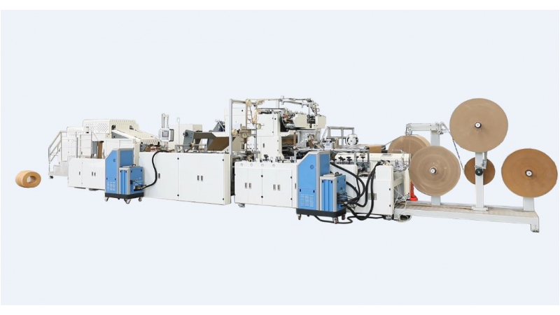 ZD-F550QB Blockbodenbeutelmaschine für Papierbeutel mit Flach- und Kordelhenkeln (Automatik)