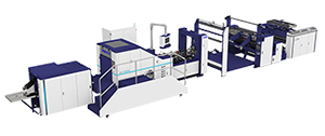 Blockbodenbeutelmaschine für Papierbeutel mit Griffloch