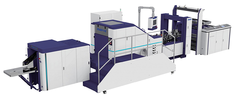 Blockbodenbeutelmaschine für Papierbeutel mit Kordelhenkeln (Seitenklemme-Methode)